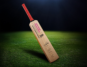 Signed Jana Bank and RCB cricket bat